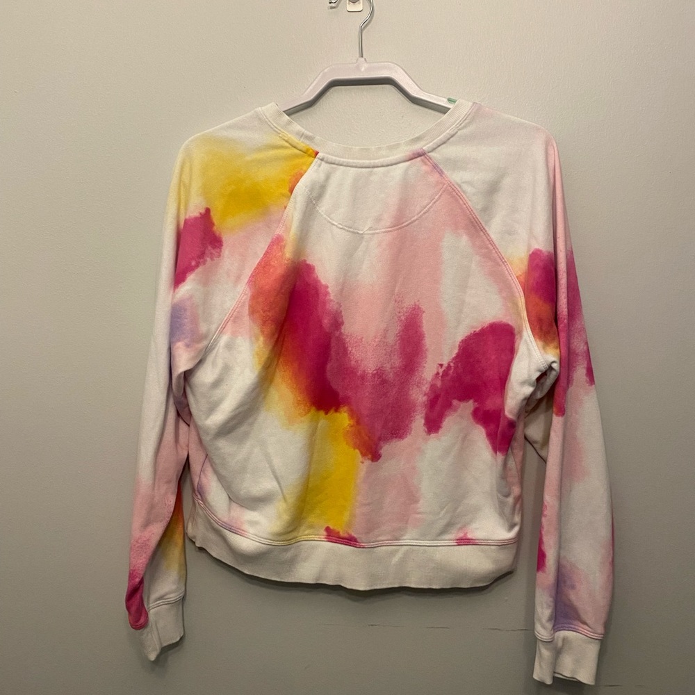 Champion Women's Campus French Terry Crew Watercolor Design - Picture 3 of 3
